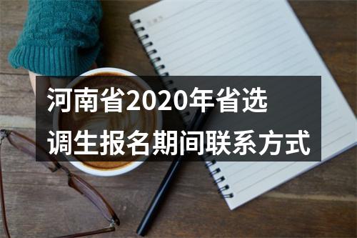 河南省2020年省选调生报名期间联系方式 图片