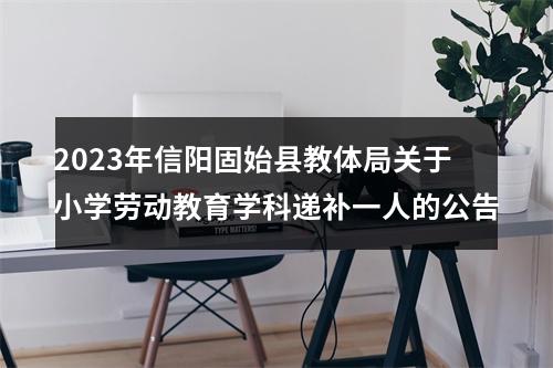 2023年信阳固始县教体局关于小学劳动教育学科递补一人的公告 图片