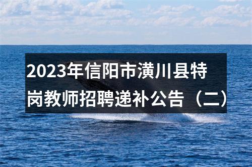 2023年信阳市潢川县特岗教师招聘递补公告（二） 图片