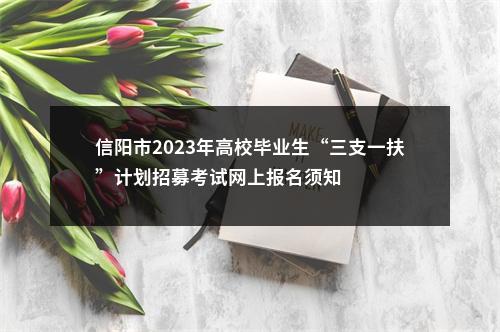 信阳市2023年高校毕业生“三支一扶”计划招募考试网上报名须知 图片