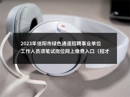 2023年信阳市绿色通道招聘事业单位工作人员须笔试岗位网上缴费入口（招才引智） 图片