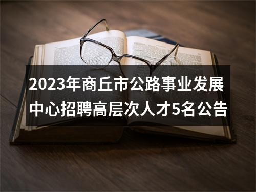 2023年商丘市公路事业发展中心招聘高层次人才5名公告 图片