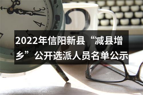 2022年信阳新县“减县增乡”公开选派人员名单公示 图片